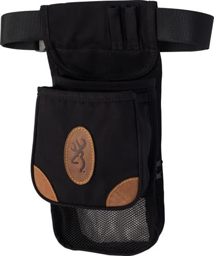 Browning Lona Canvas Shell Pouch Deluxe 121388993 W/Belt Black/Brown