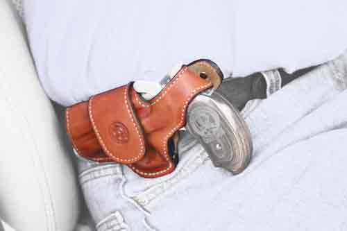Bond Arms Driving Holster BAHDT350TNLBT LH Thumbsnap Leather Tan
