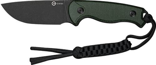 CIVIVI Timberbark Fixed Blade Knife C23094-3 3.2in Green Micarta 14C28N Steel
