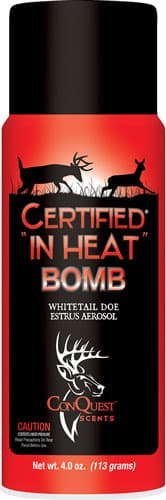 ConQuest Scents Certified In Heat Deer Lure Aerosol 160355 4 oz