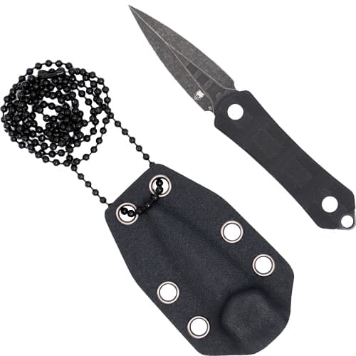CobraTec Knives Guardian Neck Knife CTGRDDAG D2 Stonewash Dagger Fixed Blade