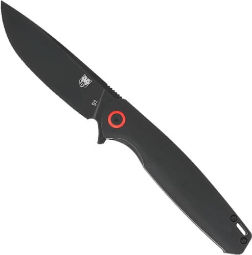 CobraTec Rath Folding Knife CTRATHBLK D2 Black Blade