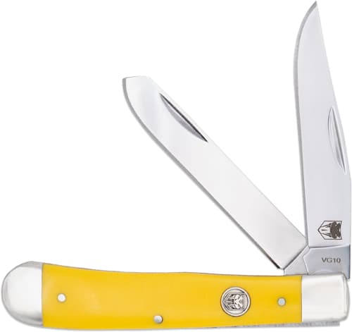 CobraTec Traditional Two Blade Trapper CTTDTRPDLNYEL Yellow Delrin