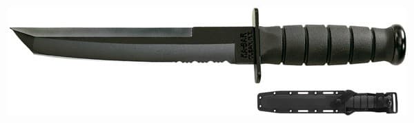 KA-BAR Tanto Half-Serrated Fixed Blade Knife 1245 8 in 1095 Cro-Van