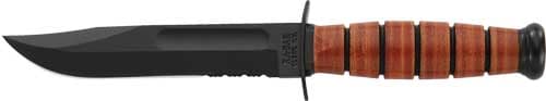 Ka-Bar USMC Short Fighting/Utility Knife 1252 5.25 in Partially Serrated