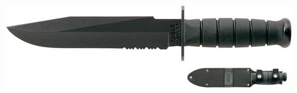 KA-BAR Fighter Fixed Blade Knife 1271 8 in Partially Serrated