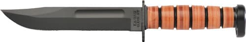 KA-BAR Dog's Head Utility Knife 1317 7 in Blade w/ Leather Sheath