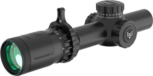 Swampfox Tomahawk II 1-4x24 SFP Rifle Scope THK14241-GF Green Fiber Optic