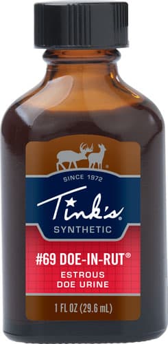 Tink's #69 Doe-In-Rut Synthetic Deer Lure W5256 1 oz Glass Bottle