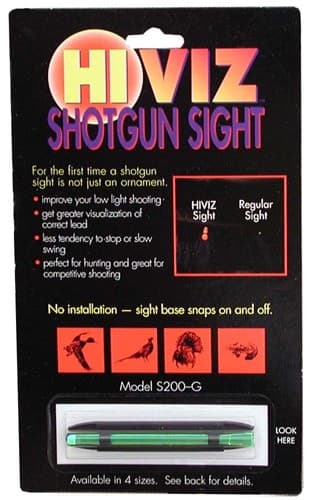 HiViz S200G Magnetic Shotgun Front Sight Green Fiber Optic .171-.265 in Rib