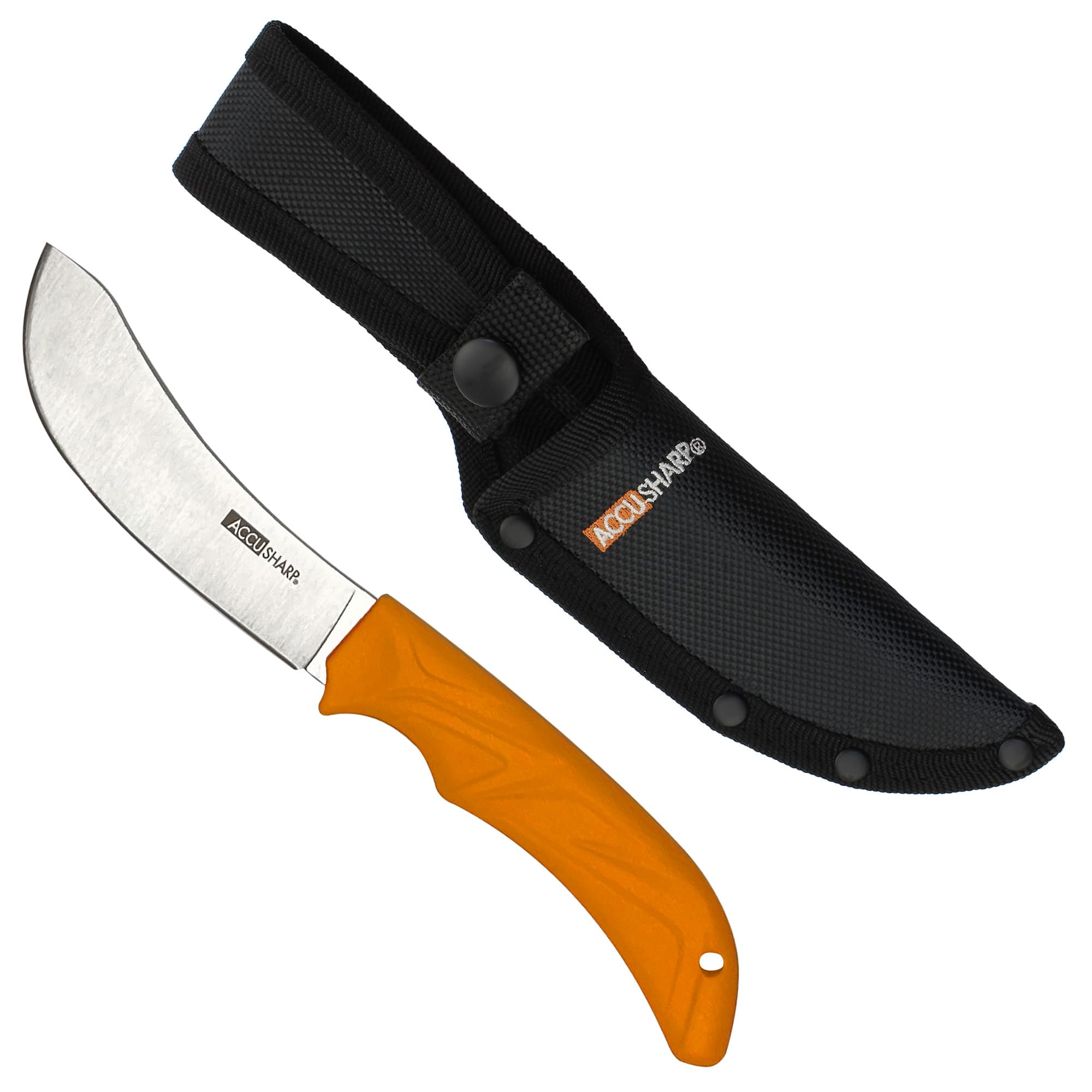 AccuSharp Butcher Knife 732C Orange Handle with Sheath