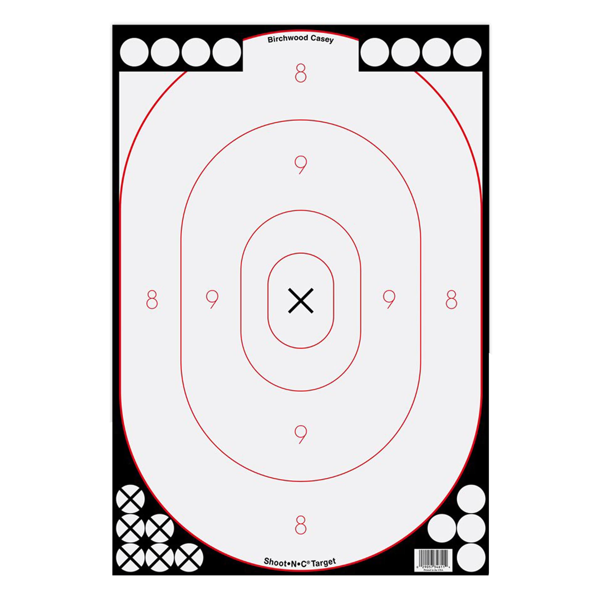 Birchwood Casey Shoot-N-C Targets BC-34615 12x18 White/Black 5-Pack