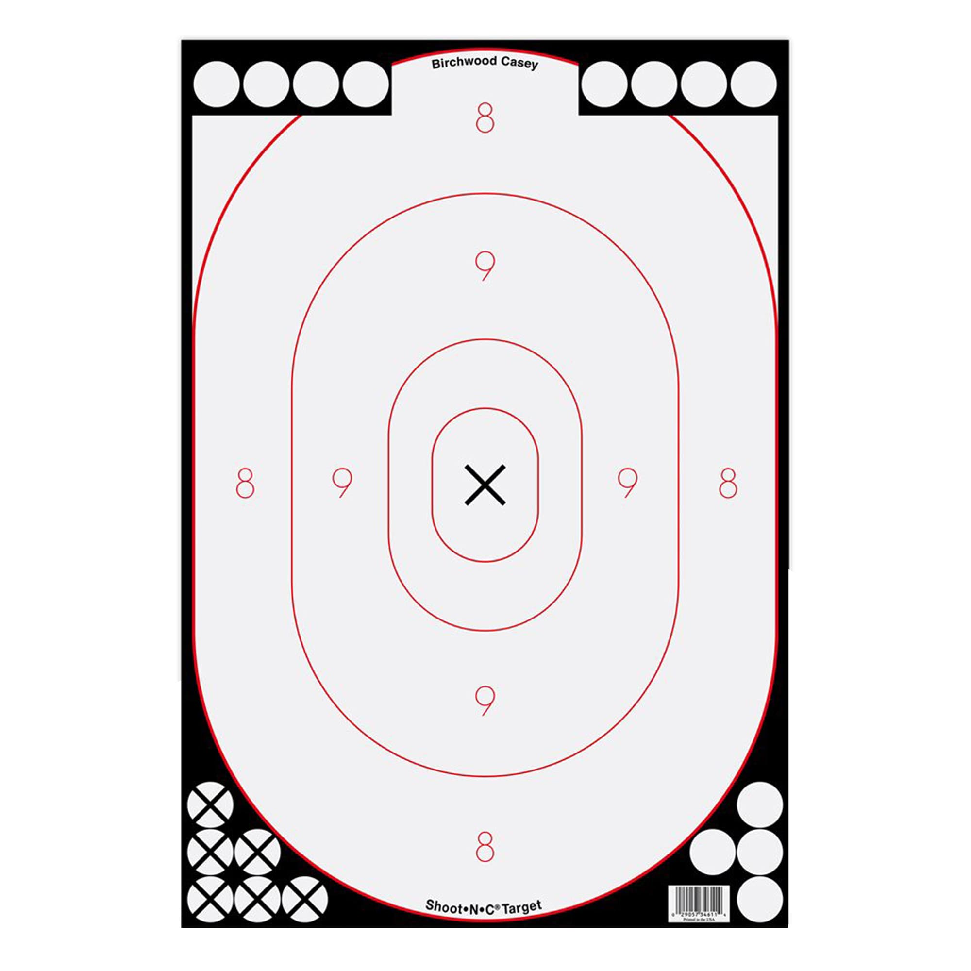 Birchwood Casey Shoot-N-C Targets BC-34615 12x18 White/Black 5-Pack