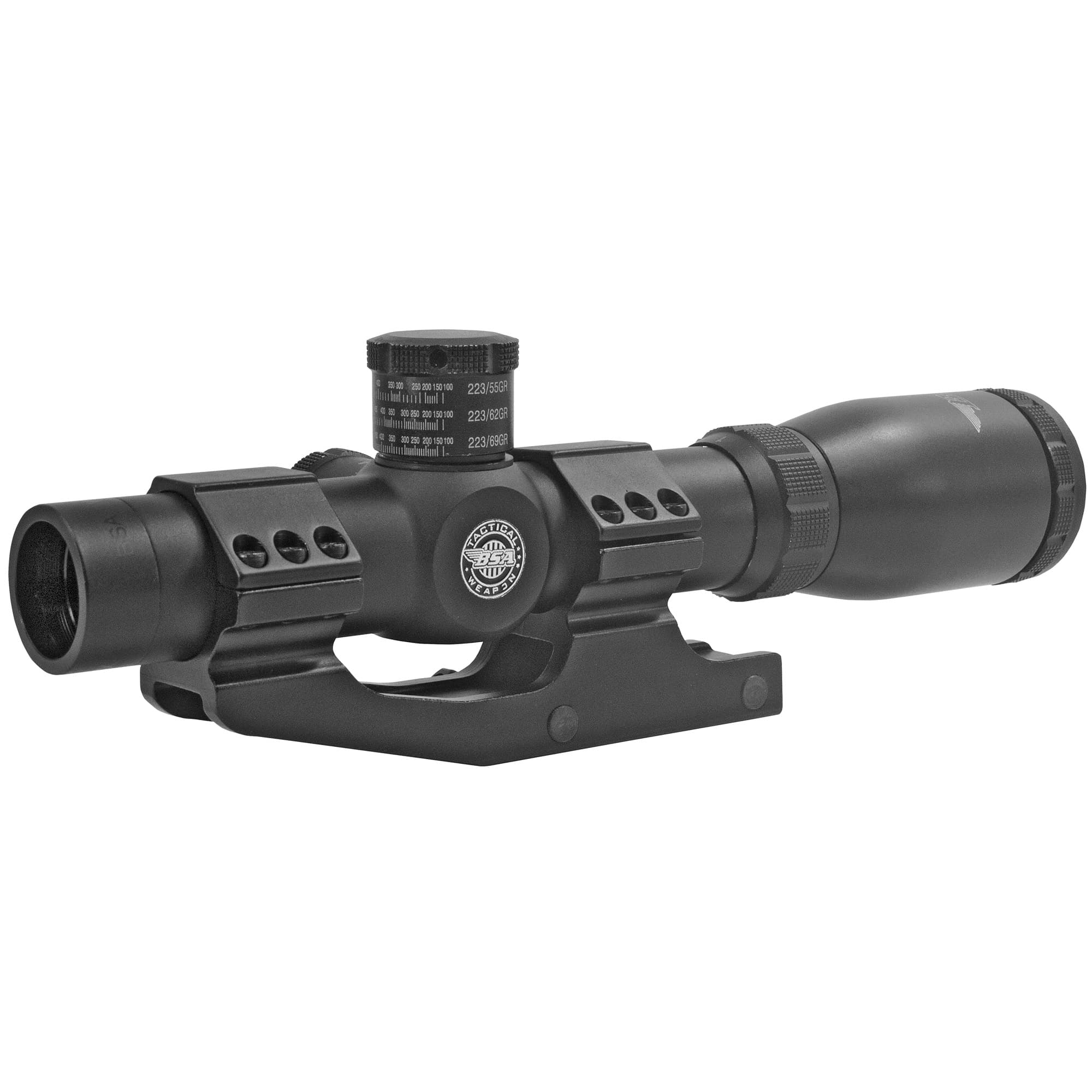 BSA Tactical Weapon 1-4x24mm Riflescope TW-14X24W1PMTB Mil-Dot Reticle