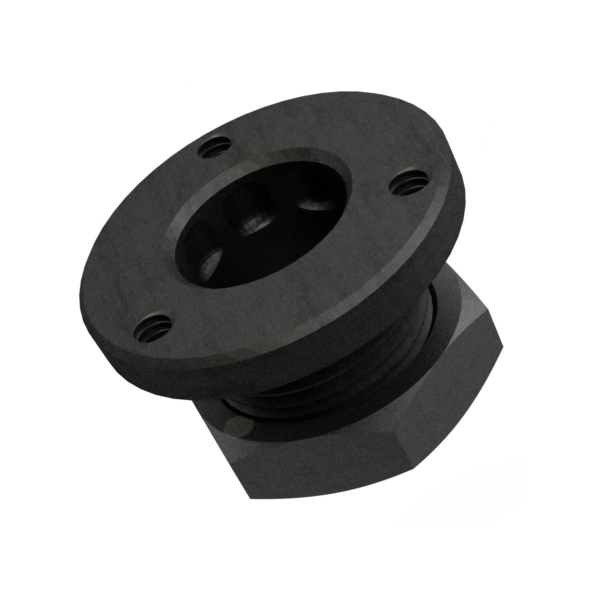 GrovTec Non-Rotating Flanged Base GTHM196 Stainless Steel for Hollow Stock