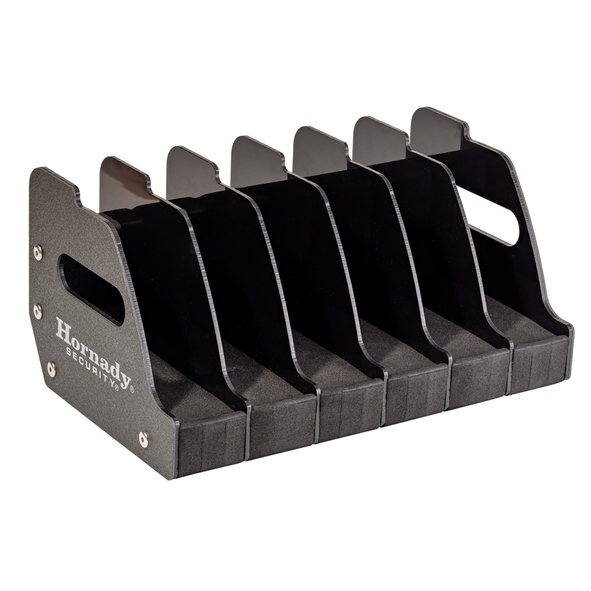 Hornady 6 Gun Pistol Storage Rack 95832 Metal PVC-Coated Handgun Organizer