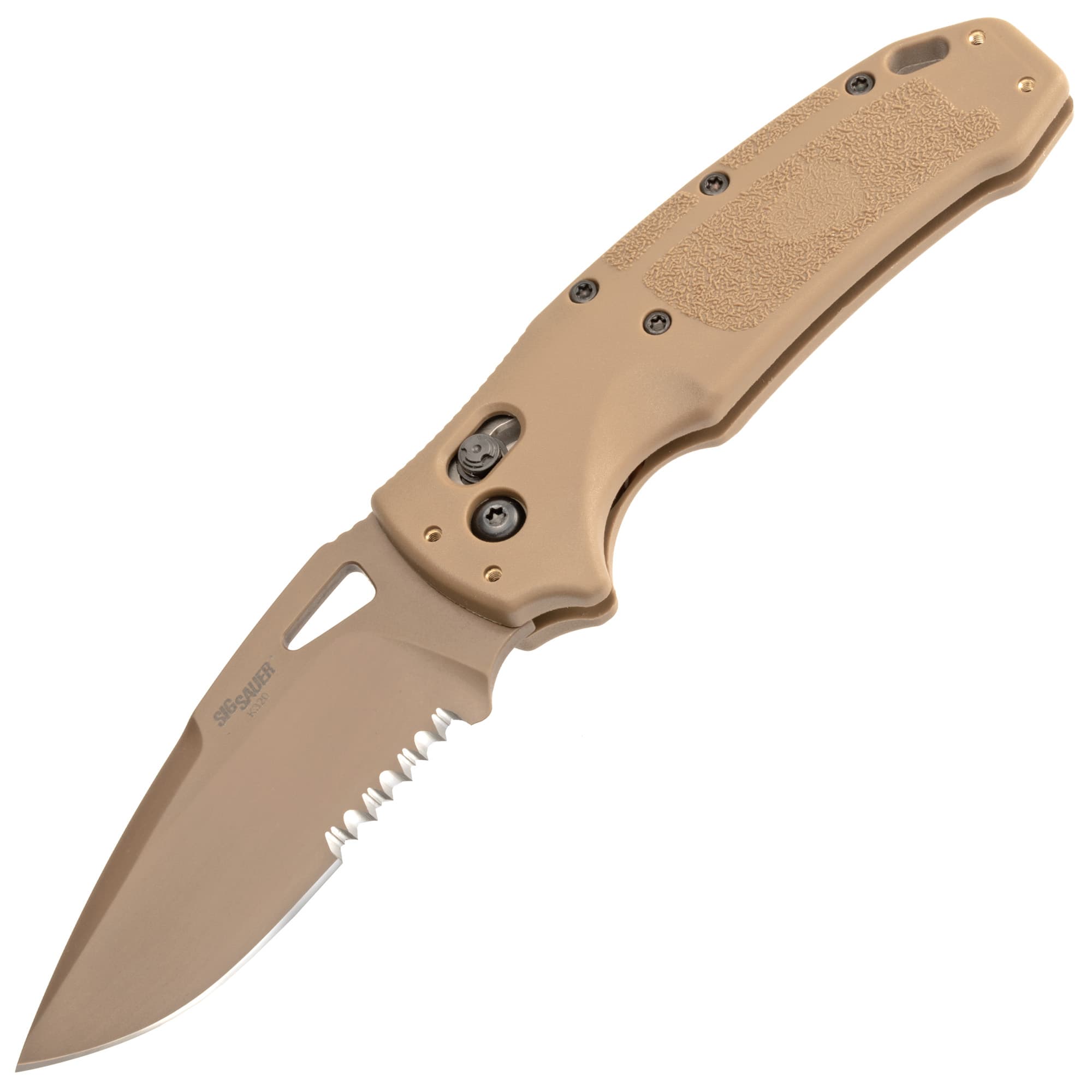 Hogue SIG K320 M17 Folding Knife 36373 3.5 in CPM-S30V Drop Point Serrated