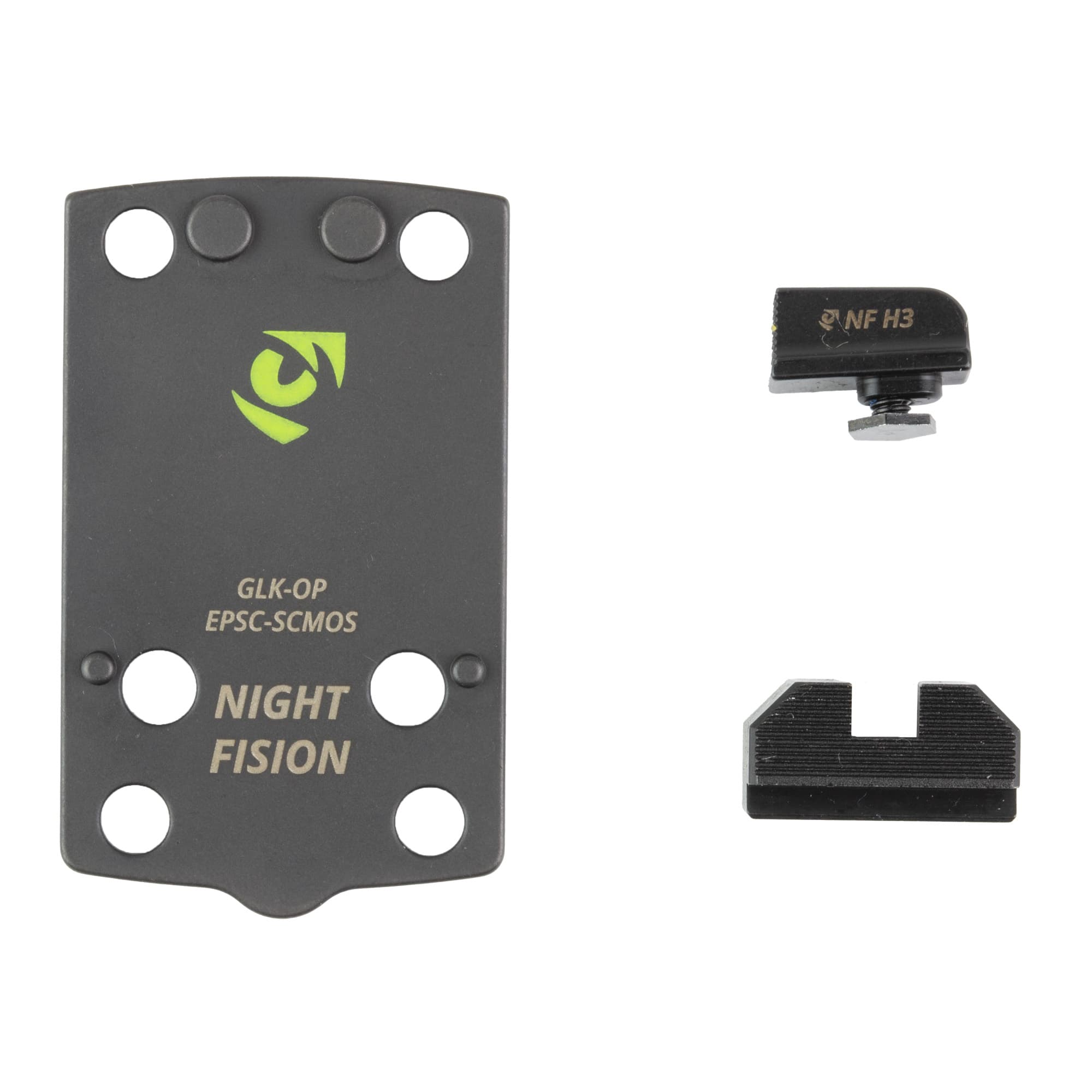 Night Fision Optic Plate & Sight Combo GLK-OPBS-EPSC-43X-ZXZX Glock 43X MOS
