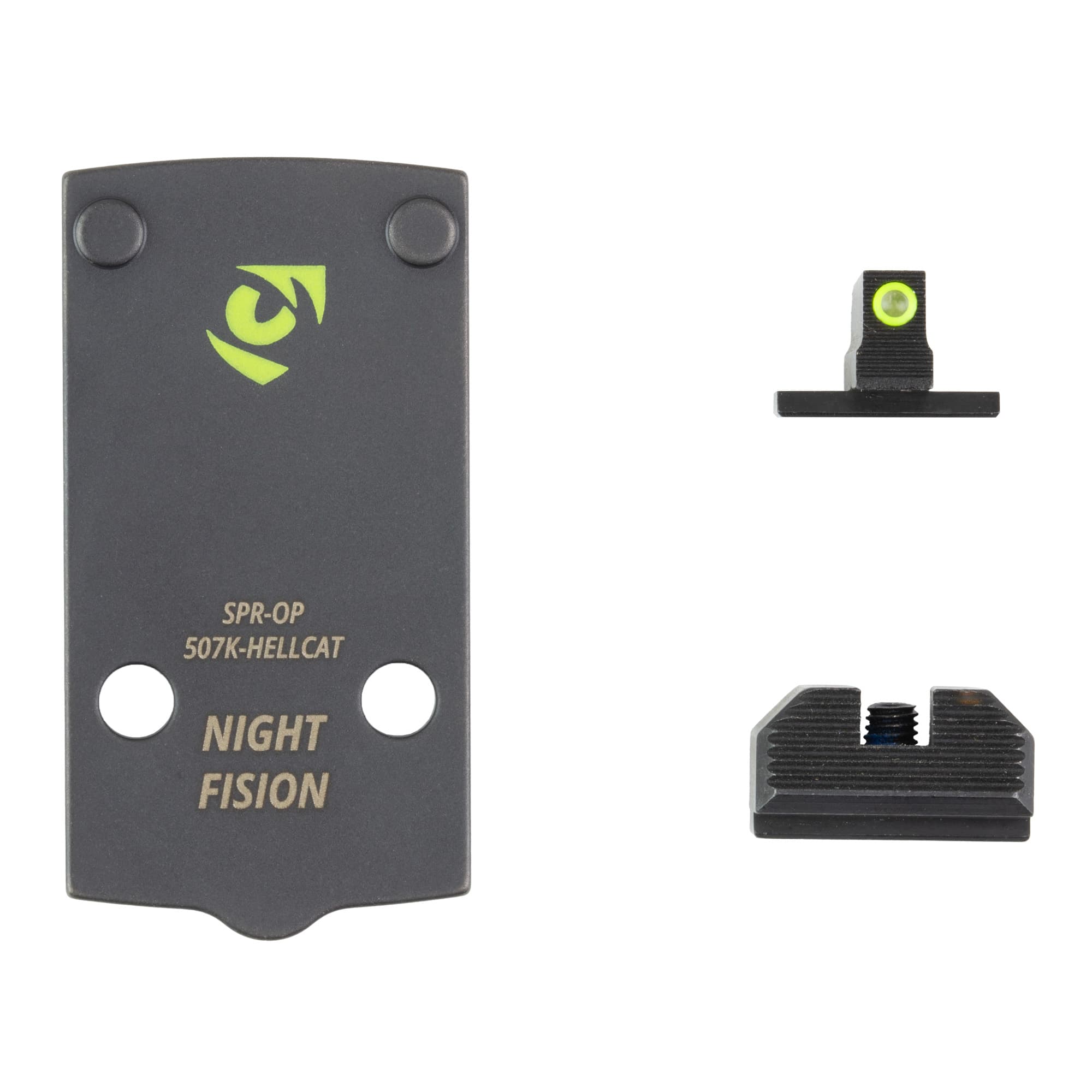 Night Fision Optic Plate & Backup Sight SPR-OPBS-507K-HC-YGZX Hellcat