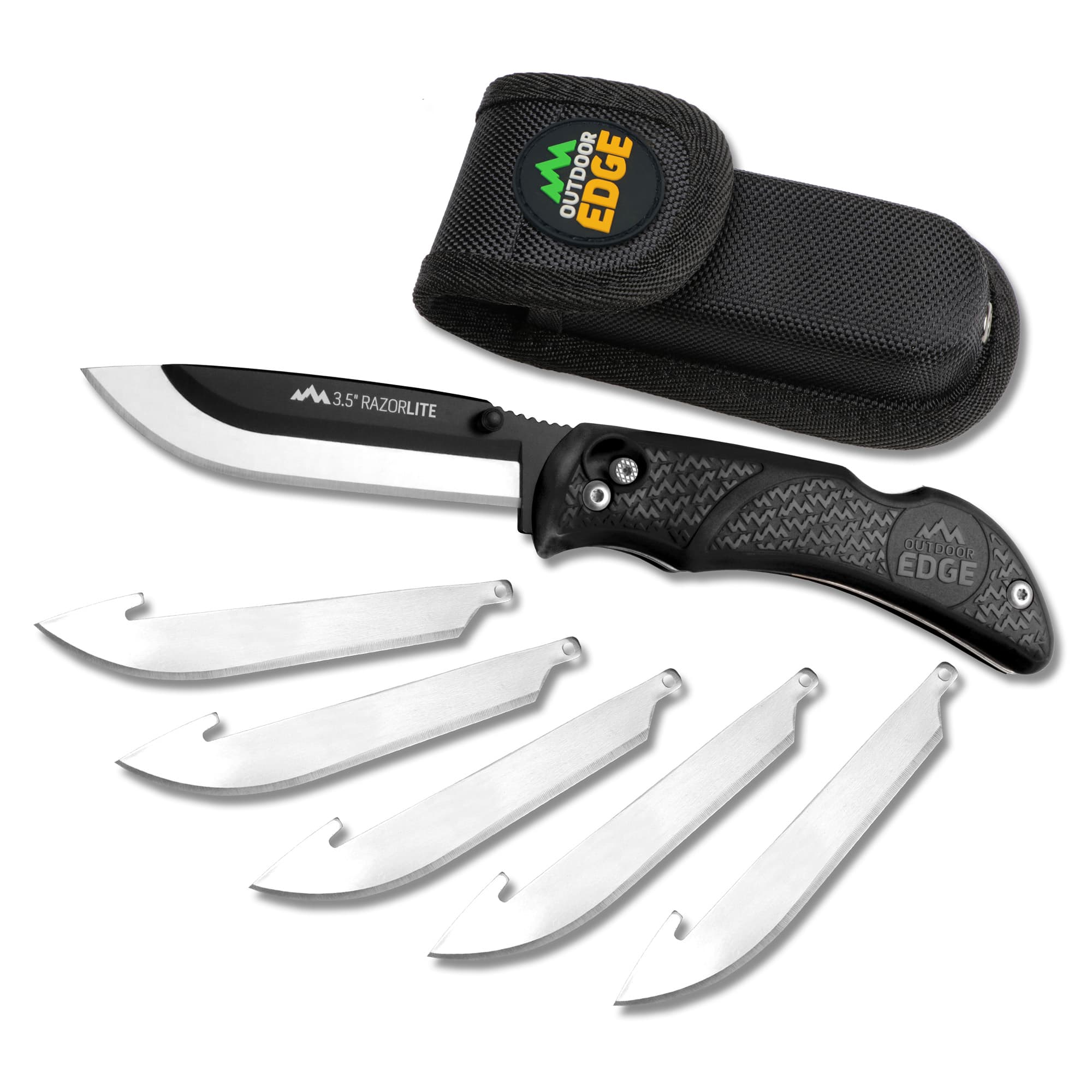 Outdoor Edge Razor Lite RL-10C Folding Knife 3.5 in 420J2 Steel 6 Blades