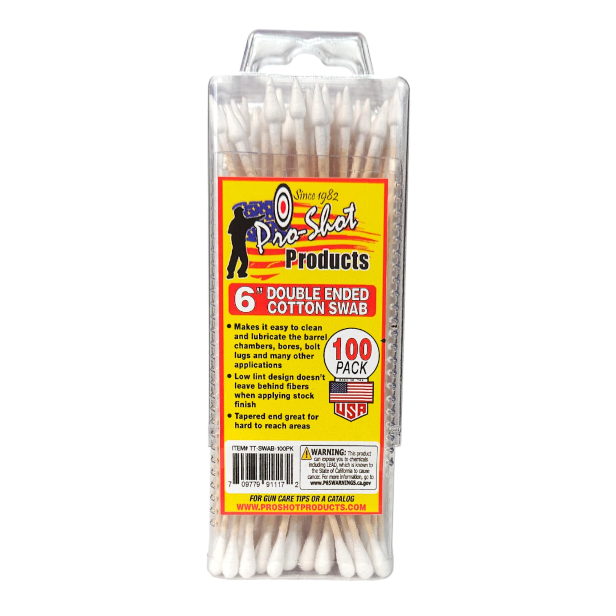 Pro-Shot Products Double Ended Cotton Swabs TT-SWAB-100PK 100 Pack