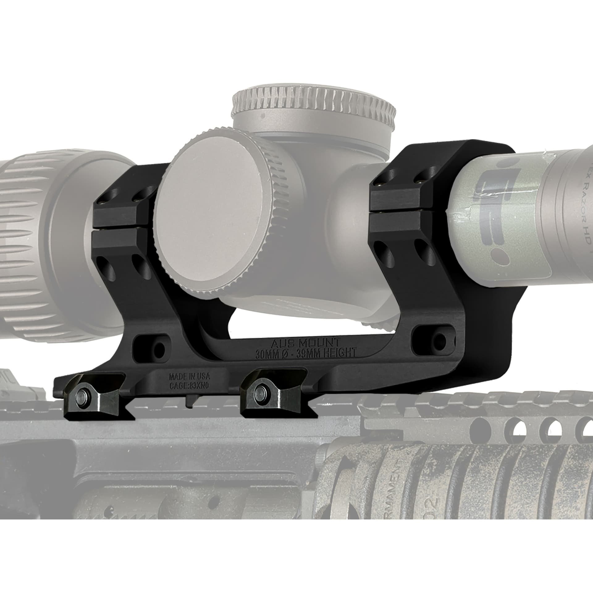 Reptilia AUS 30mm Diameter 1.54 in Height Scope Mount 100-116 Black