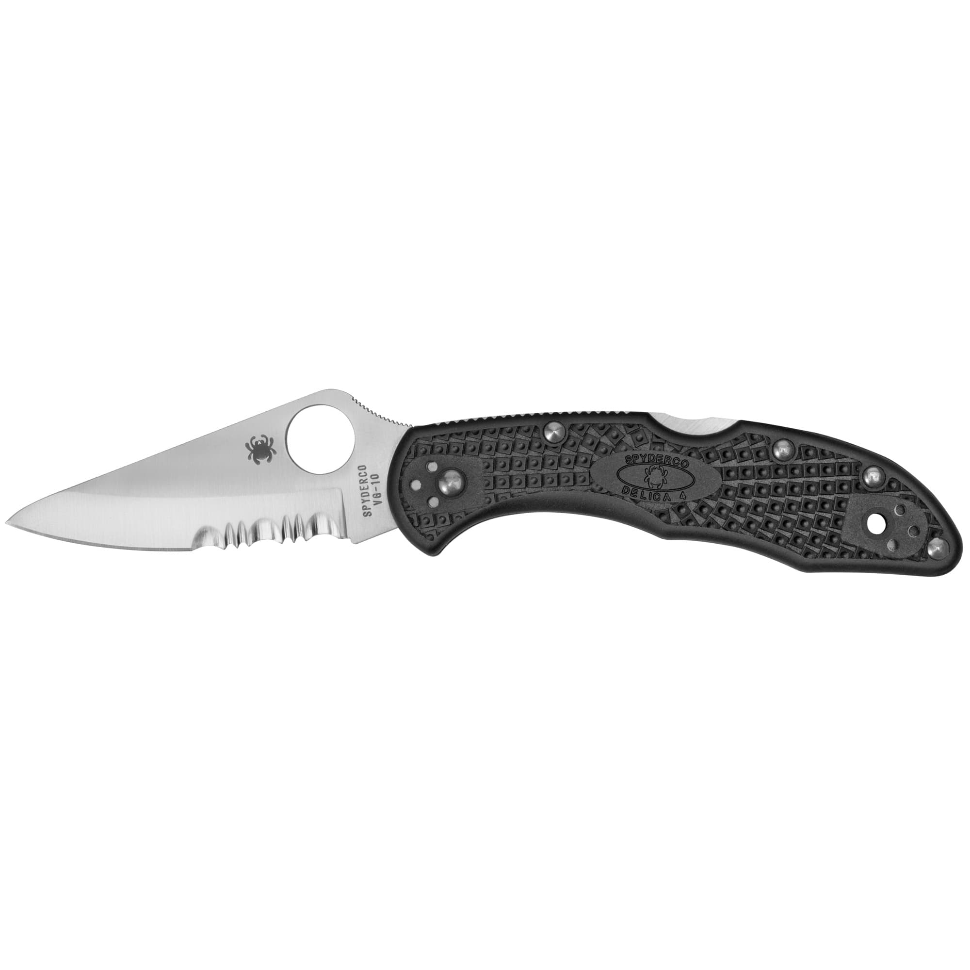 Spyderco Delica 4 Lightweight C11PSBK VG-10 Combo Edge Black FRN