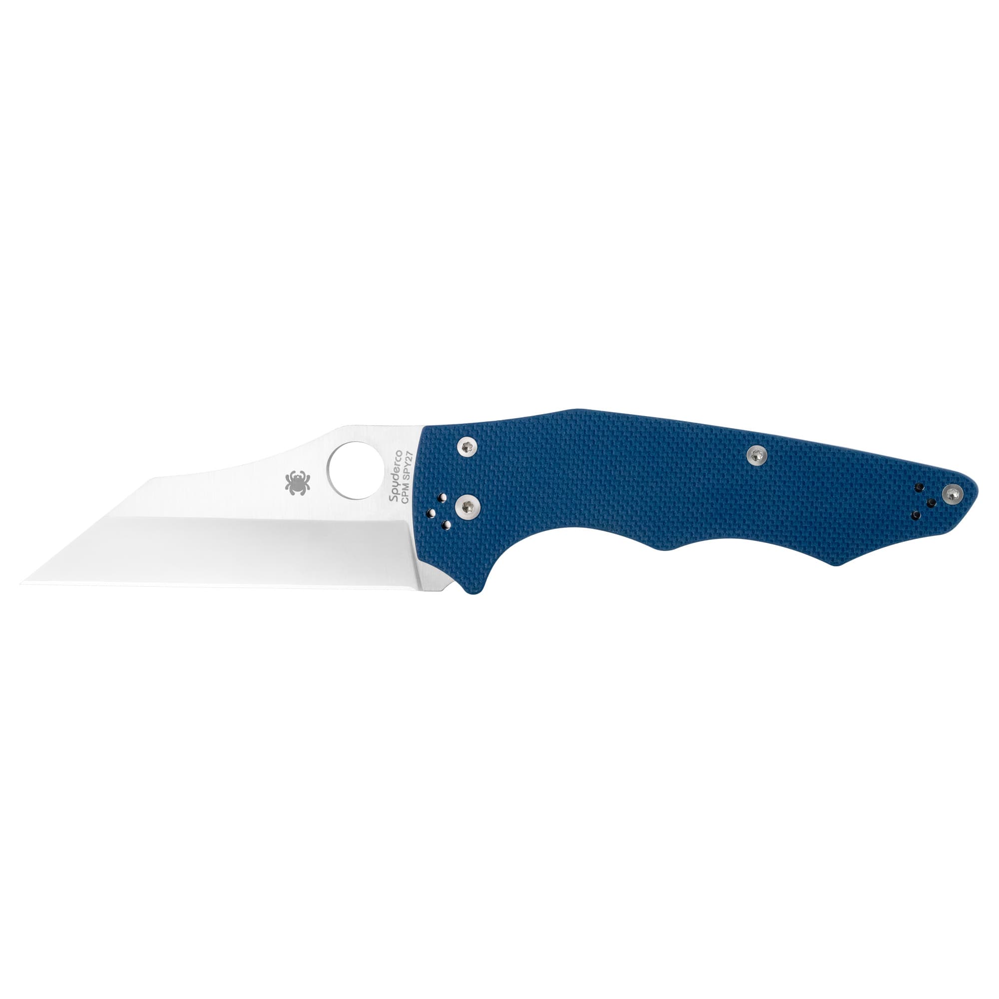 Spyderco YoJumbo C253GPCBL Wharncliffe Folding Knife CPM SPY27 Cobalt Blue
