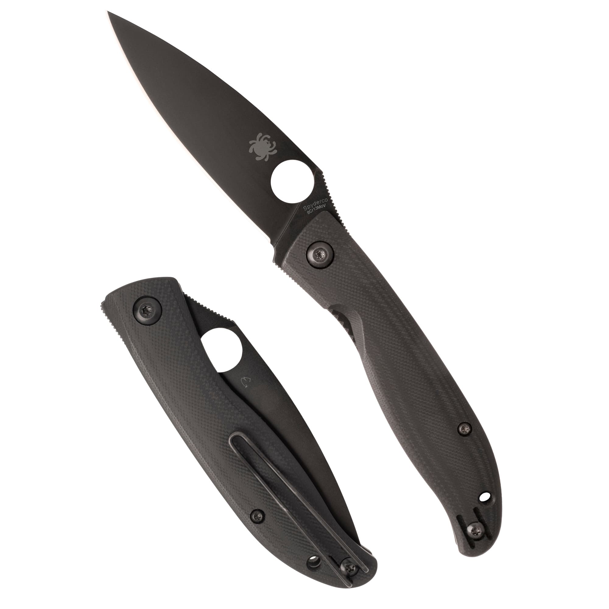Spyderco Mantra 4 Folding Knife C274GBBKP Black G-10 8Cr13MoV 3.34 In Blade