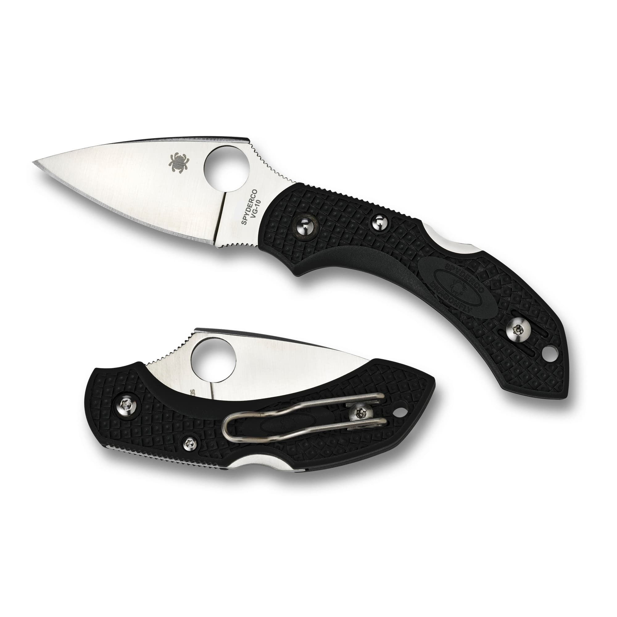 Spyderco Dragonfly 2 Folding Knife C28PBK2 Black FRN VG-10 Plain Edge