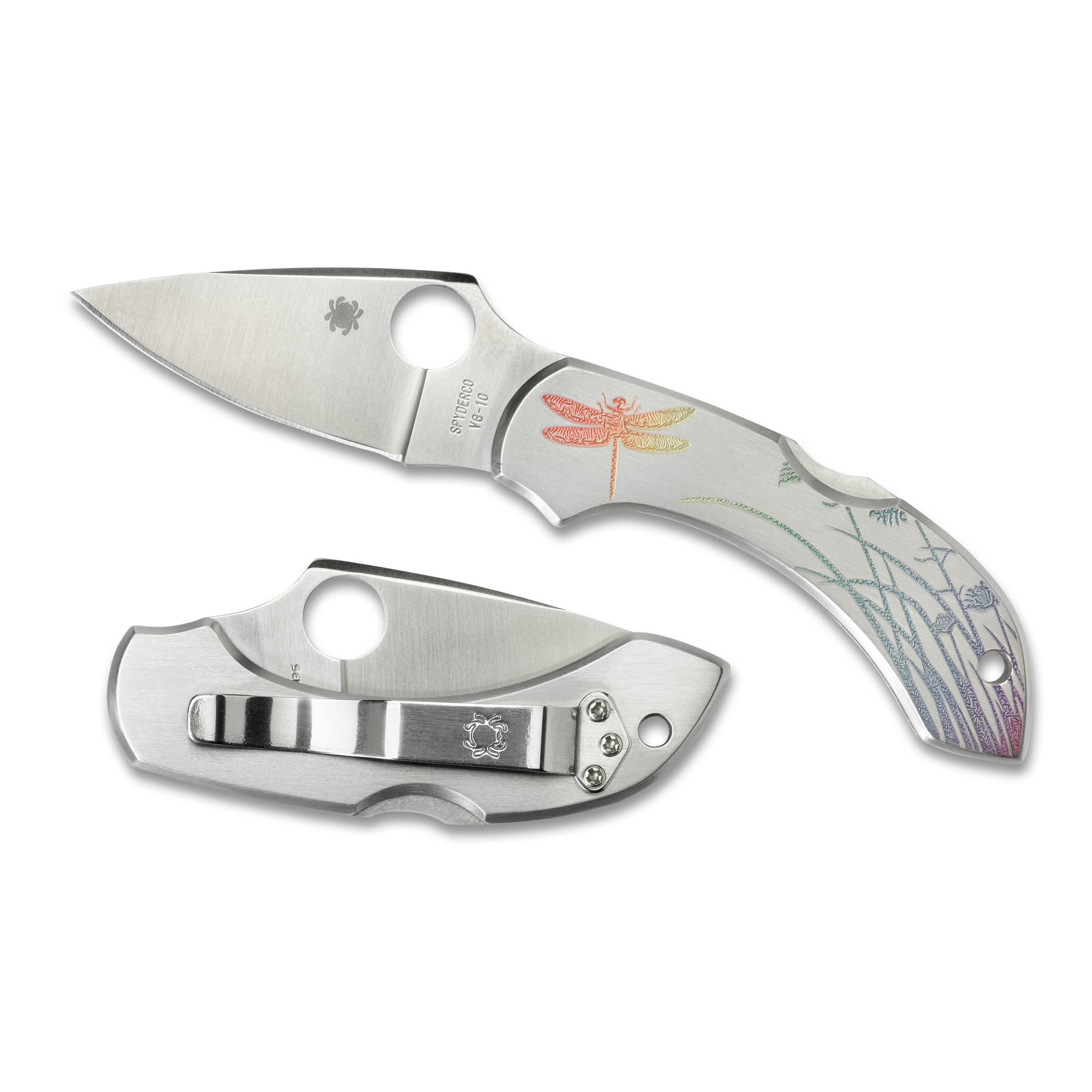 Spyderco Dragonfly Tattoo Folding Knife C28PT VG-10 Stainless Blade