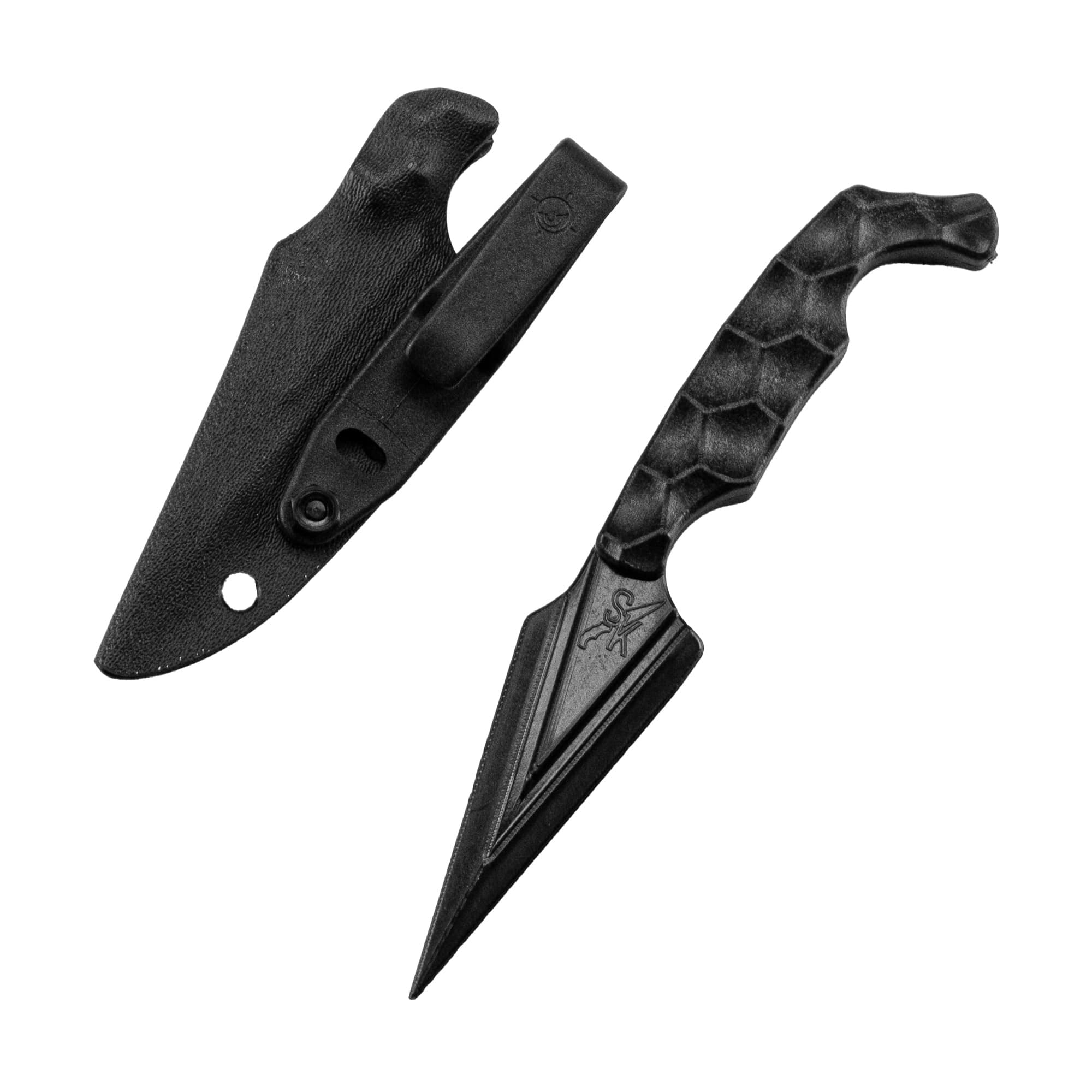 Stroup Knives Ultralite Non-Metallic Fixed Blade Knife ULNM-B Black w/ Sheath