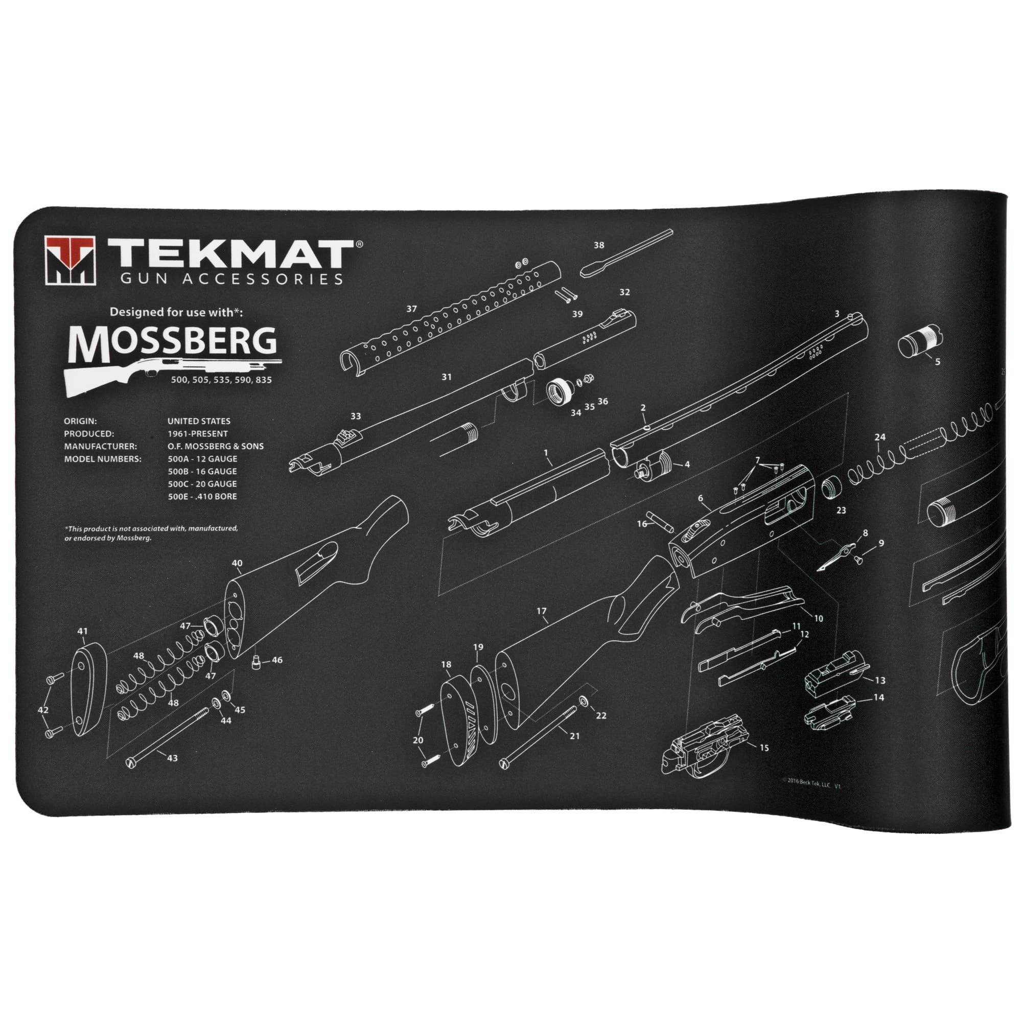 TekMat Mossberg Shotgun Cleaning Mat TEK-R36-MOSSBERG 12x36 In