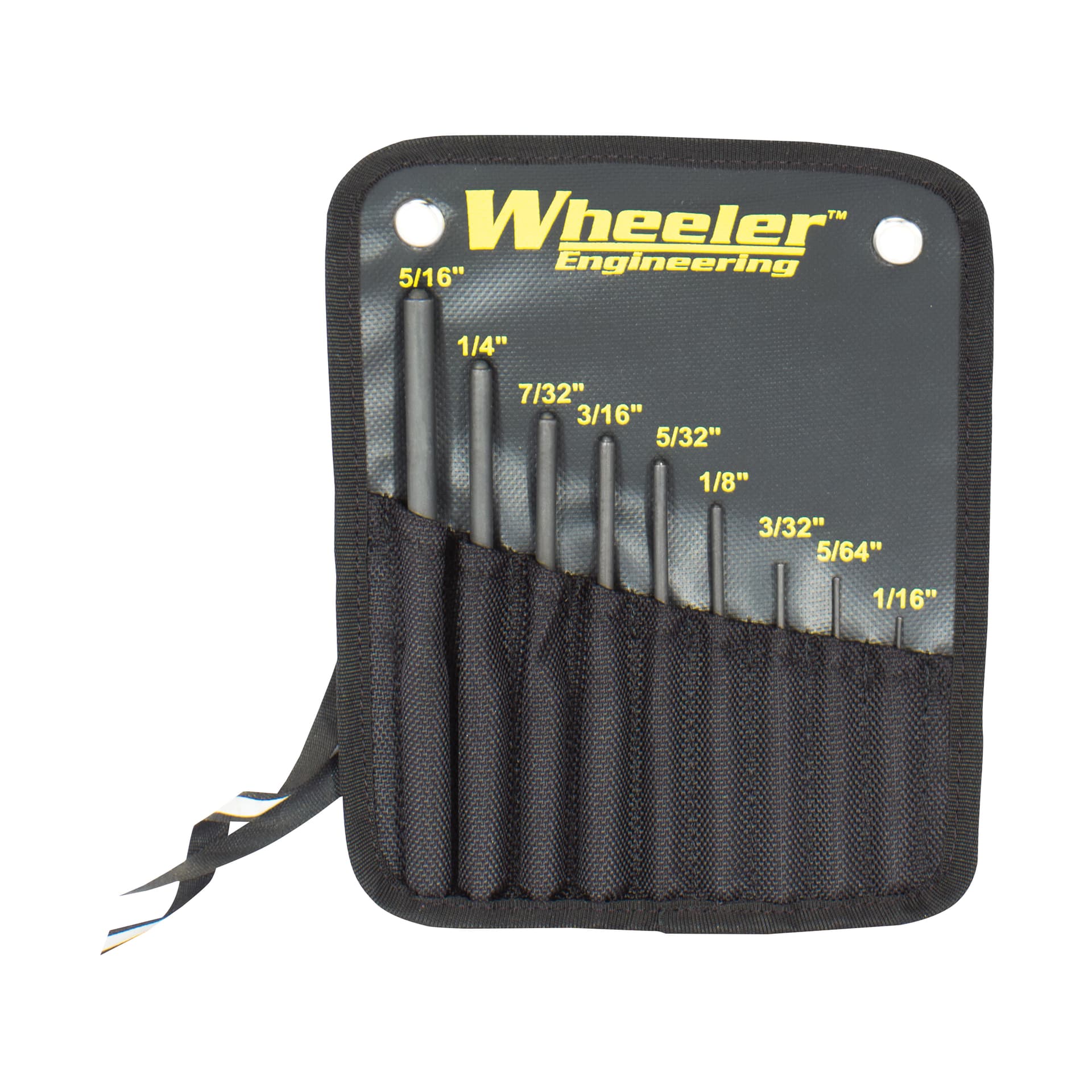 Wheeler Roll Pin Punch Set 204513 9 Piece Hardened Steel