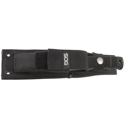 SOG SEAL Pup Elite - Fixed Blade - Nylon Sheath - Black TiNi Straight Edge Knife