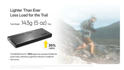 Nitecore NB10000 Gen4 USB-C Ultralight 10000mAh Power Bank